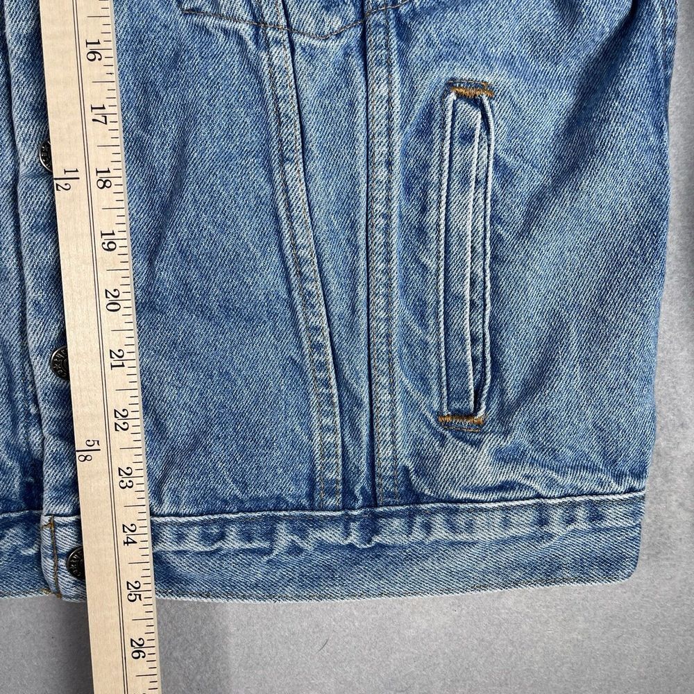 Vintage TYCA Blue Denim Jacket Men Medium Farm Heart Basket Made In USA‎ - Picture 11 of 13